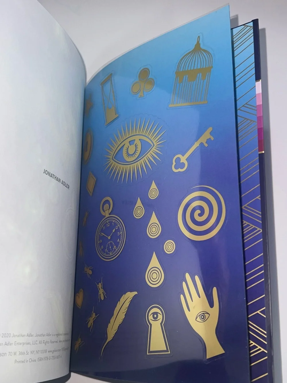 Jonathan Adler Softcover Lined Journal Notebook w/ Stickers & Ribbon Bookmark